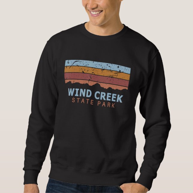Wind Creek State Park Alabama Retro Cool Sweatshirt (Vorderseite)