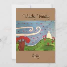 Wind Day Fall Card Einladung