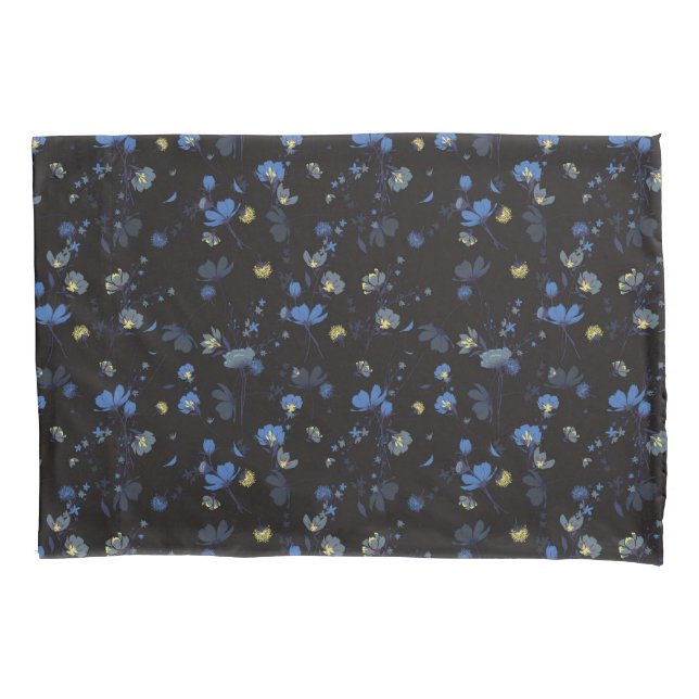 Wind durchgebranntes Blumenmuster Kissenbezug (Vorderseite-Links)