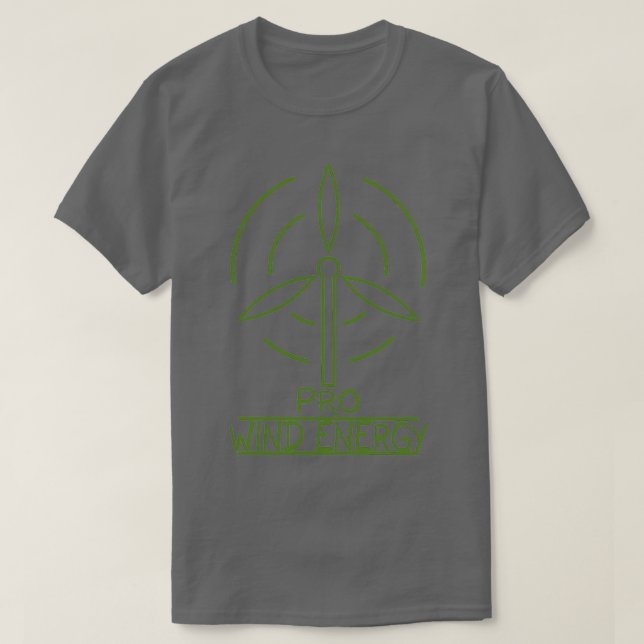 Wind energy wind turbine wind power renewable ener T-Shirt (Design vorne)