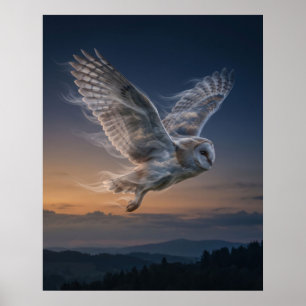 Wind Eule Dämmerung Himmel Poster