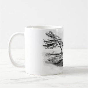 Wind fegte Kiefer-Georgische Bucht Kaffeetasse