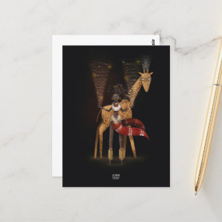 WIND FLOWS GIRAFFE von Alexandra Dikaia Postkarte