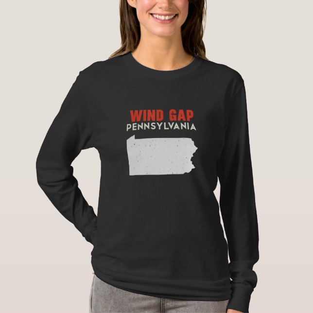 Wind Gap Pennsylvania USA Bundesstaat Amerika Reis T-Shirt (Vorderseite)