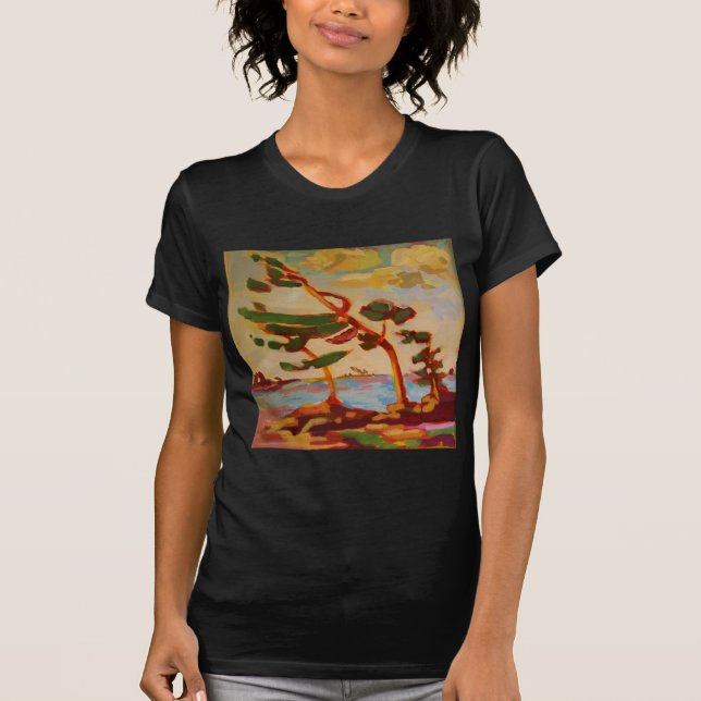 Wind-gefegte Bäume T-Shirt (Vorderseite)