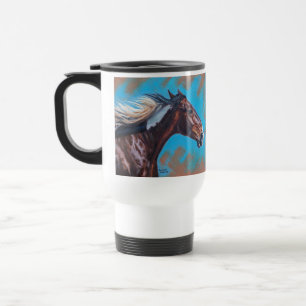 Wind Horses Steel Travel Mug Reisebecher