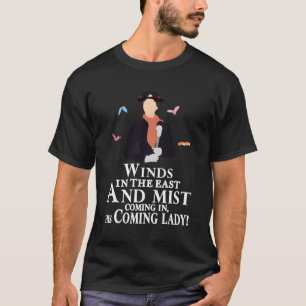 Wind im Osten und Nebel kommen in seinem kommenden T-Shirt