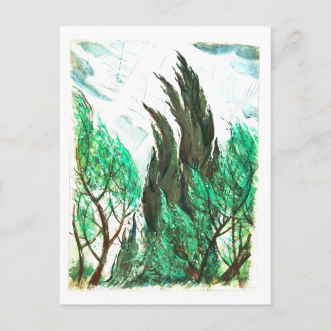 Wind in den Baumkronen Postkarte (Vorderseite)