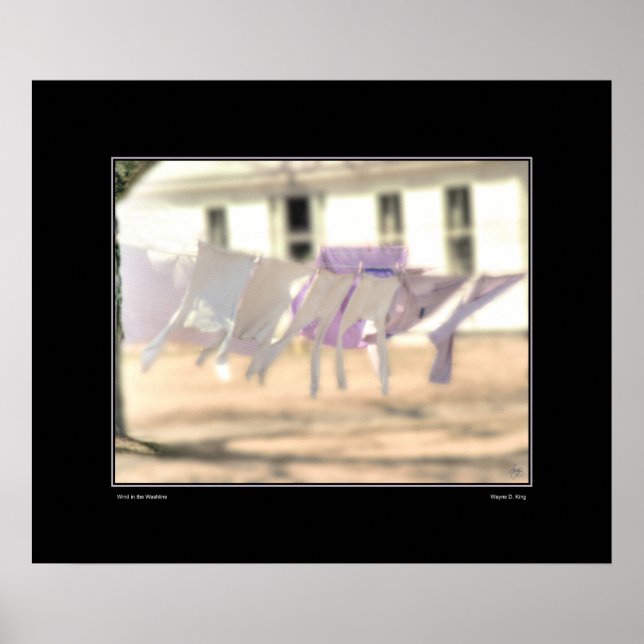 Wind in der Waschleinenplakette Poster (Vorne)