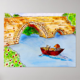 Wind in der Wildlows Rat and Mole Bootsszene Poster