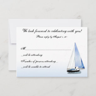 WIND IN MEINEM Segelschiff Segelschiff UAWG Antwor RSVP Karte