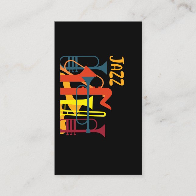 Wind Instrument Jazz Musiker Trumpet Music Lover Visitenkarte (Vorderseite)