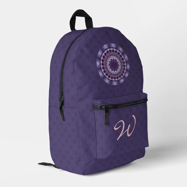 Wind Mandala Bedruckter Rucksack (Rückseitige Ecke links)