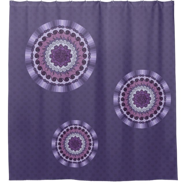 Wind Mandala Duschvorhang (Vorderseite)