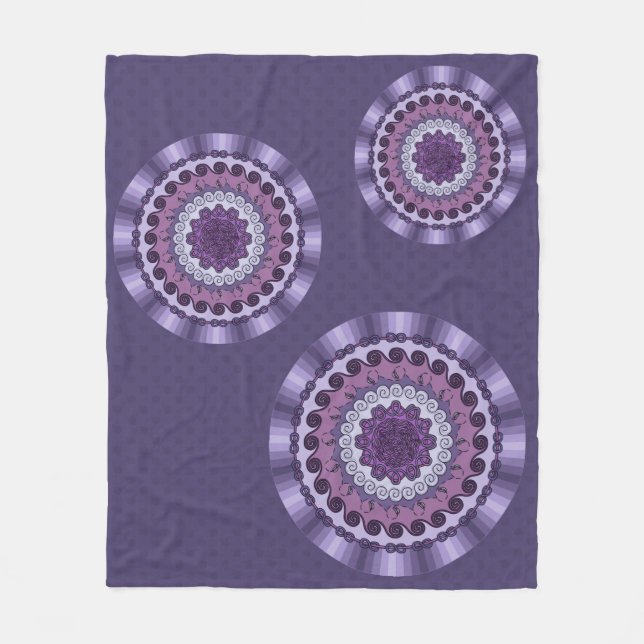 Wind Mandala Fleece Blanket (Vorderseite)