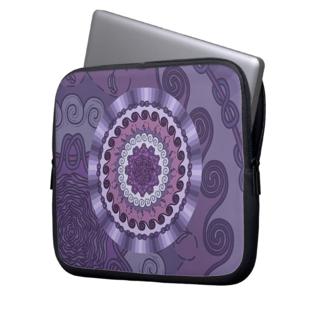 Wind Mandala Laptop Case (Vorderseite Links)