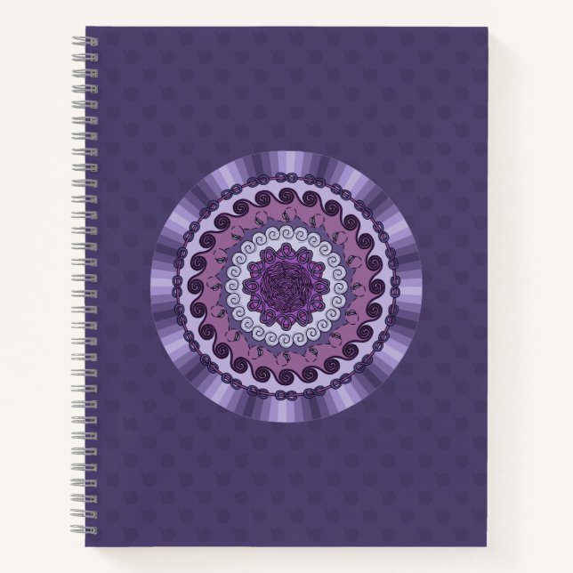 Wind Mandala Spiral Notebook Notizbuch (Vorderseite)