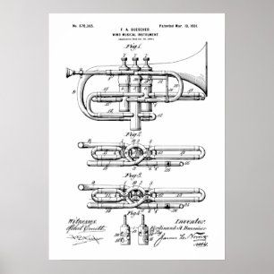 Wind Musical Instrument Patent Poster