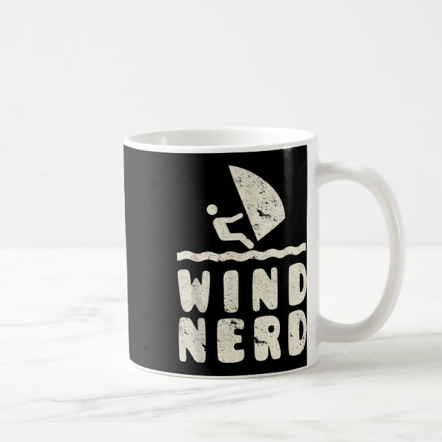 Wind Nerd Funny Windsurfer Windsurfing Beach Hobby Kaffeetasse (Rechts)
