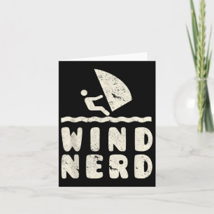 Wind Nerd Funny Windsurfer Windsurfing Beach Hobby Karte