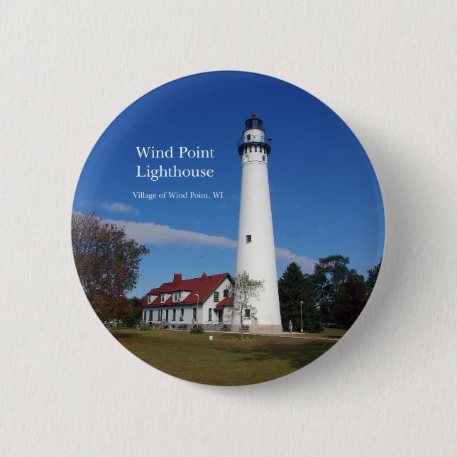 Wind Point Leuchtturm-Knopf Button (Vorderseite)
