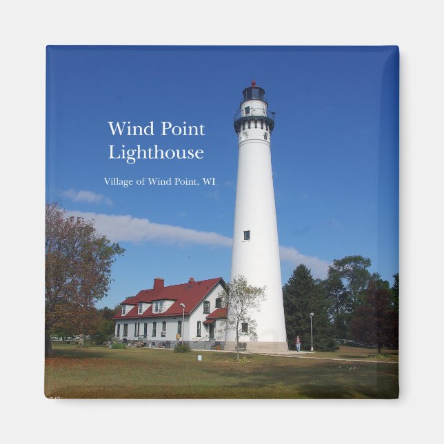 Wind Point Lighthouse-Magnet Magnet (Vorne)