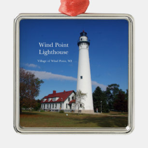 Wind Point Lighthouse-Ornament Ornament Aus Metall