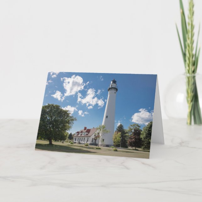 Wind Point Lighthouse Racine Notecard Karte (Vorderseite)