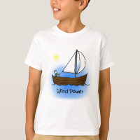 Wind-Power-Segelboot - KinderShirt