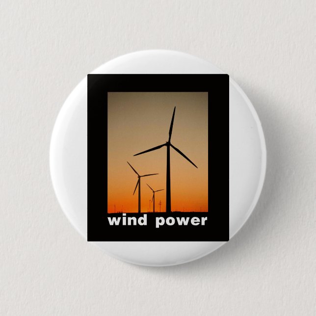 Wind-Powerentwurf! Button (Vorderseite)