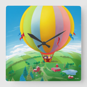 Wind Quadratische Wanduhr