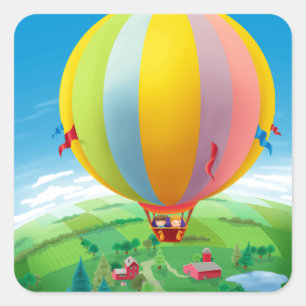 Wind Quadratischer Aufkleber