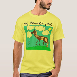 Wind-Reiten-Mädchen-Verein T-Shirt