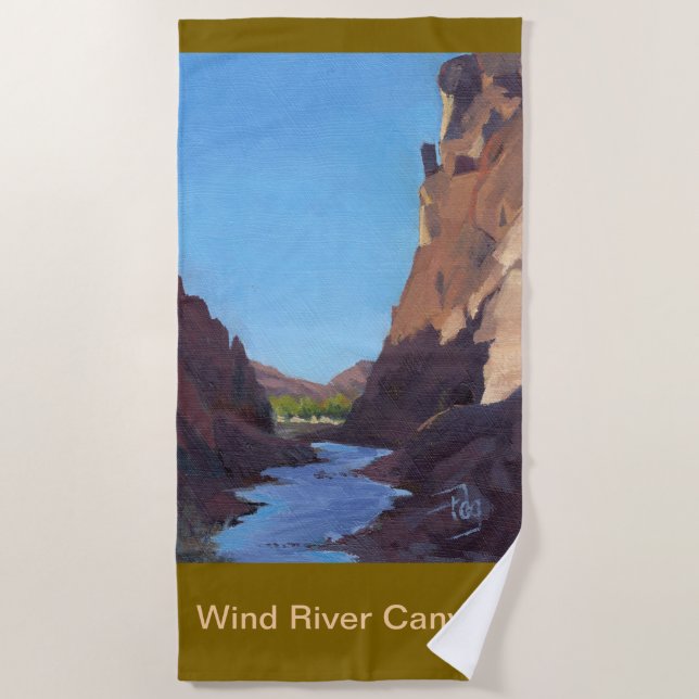Wind River Canyon Beach Towel Strandtuch (Vorderseite)