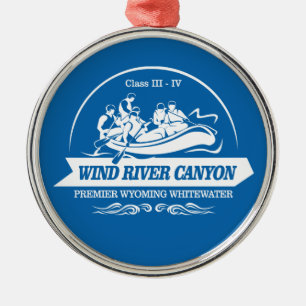 Wind River Canyon (Rafting 2) Ornament Aus Metall