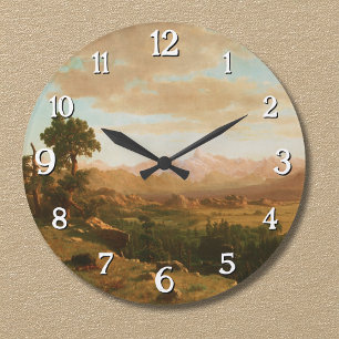 Wind River Country - Albert Bierstadt Große Wanduhr