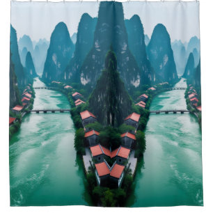 Wind River Dreamscape - Landschaftliche Aussicht a Duschvorhang