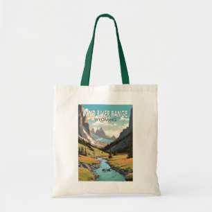 Wind River Range Wyoming Travel Art Vintag Tragetasche