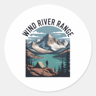 Wind Rivers Range Hiking Camping Climbing Wilderne Runder Aufkleber