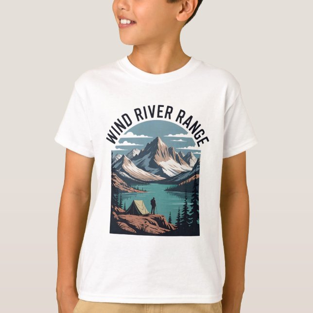 Wind Rivers Range Hiking Camping Climbing Wilderne T-Shirt (Vorderseite)