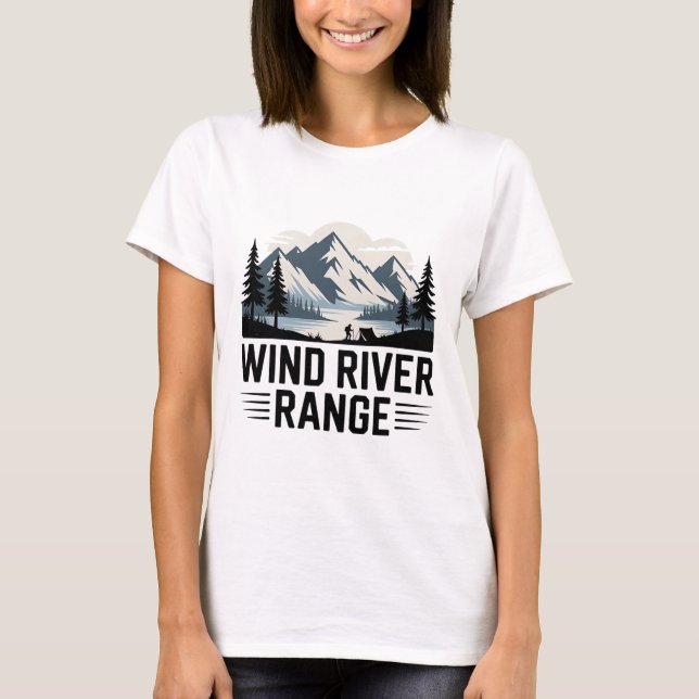 Wind Rivers Range Hiking Camping Climbing Wilderne T-Shirt (Vorderseite)