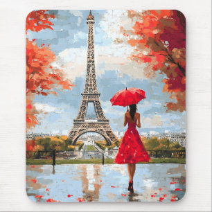 Wind Romance Paris Chic Walk Mousepad