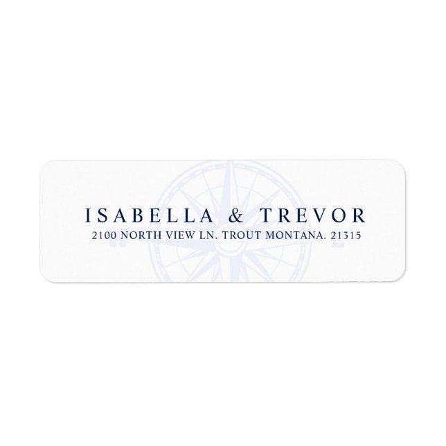 Wind Rose Compass Nautic | RÜCKSENDEADRESSE (Vorne)