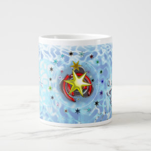 Wind Santa Claus Sock Jumbo-Tasse