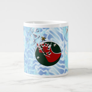Wind Santa Claus Sock Jumbo-Tasse