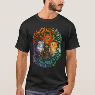 Wind Schatten Fluss Stern Donner Himmel Katze Feli T-Shirt