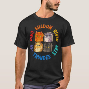 Wind Schatten Fluss Stern Donner Himmel Katze Feli T-Shirt