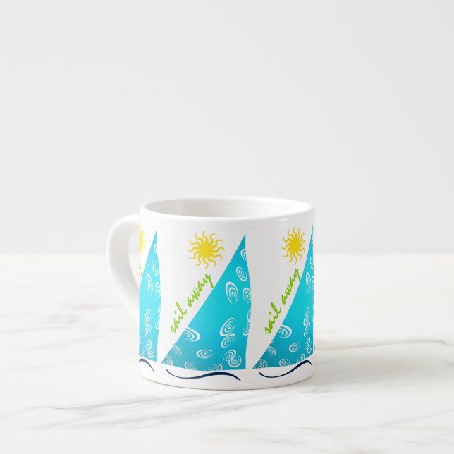 Wind, Segeln und Sonne Espressotasse (Vorderseite Links)