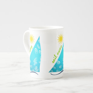 Wind, Segeln und Sonne Prozellantasse