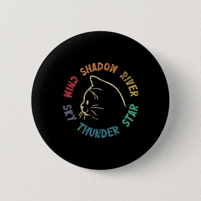 Wind Shadow River Star Thunder Sky Cat Fell Pull Button (Vorderseite)